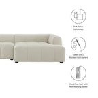 EEI-6869 Liana Right-Facing Upholstered Fabric Modular Sofa with Chaise by Modway