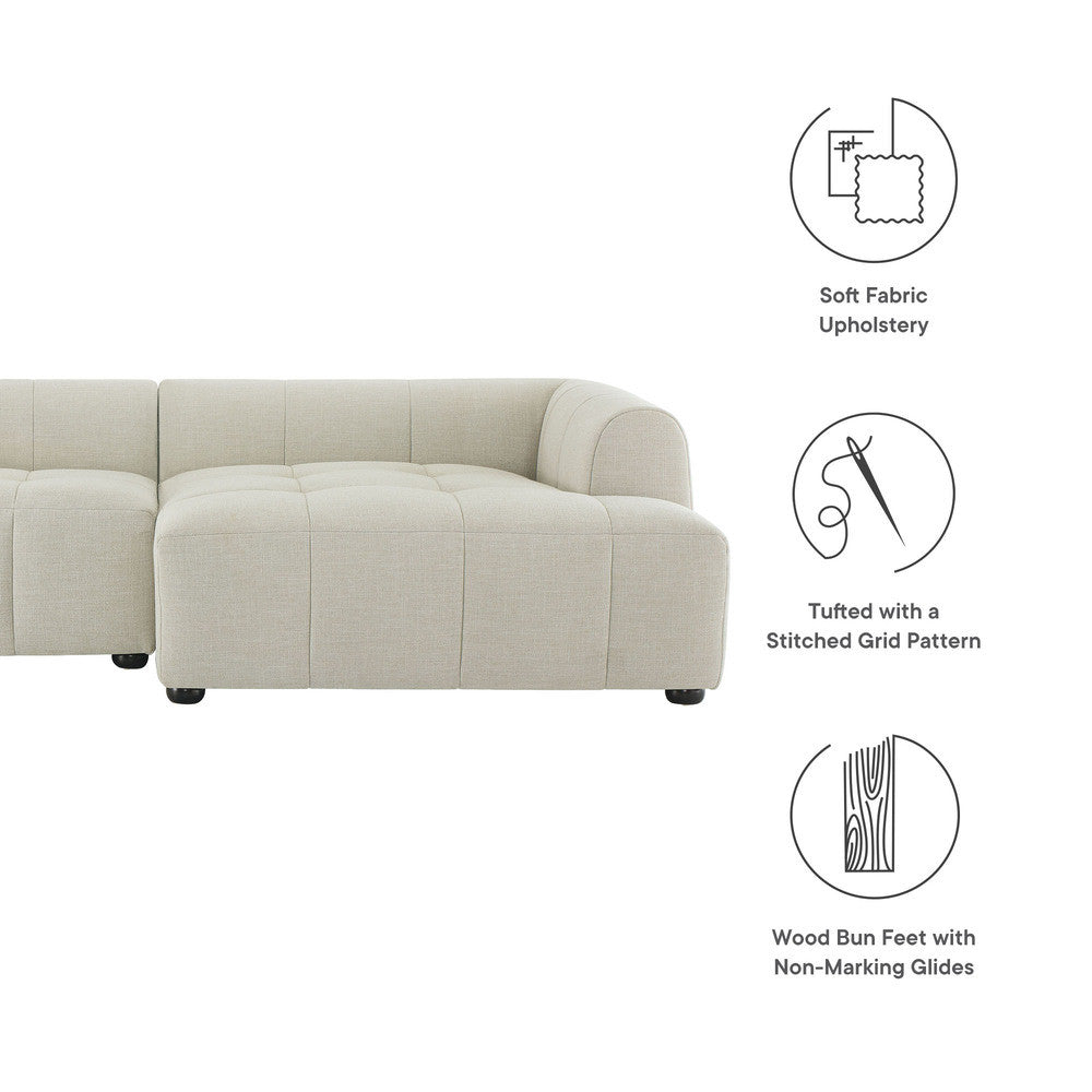 EEI-6869 Liana Right-Facing Upholstered Fabric Modular Sofa with Chaise by Modway