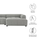 EEI-6869 Liana Right-Facing Upholstered Fabric Modular Sofa with Chaise by Modway