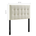 MOD-5148 Lily Upholstered Fabric Twin Headboard by Modway