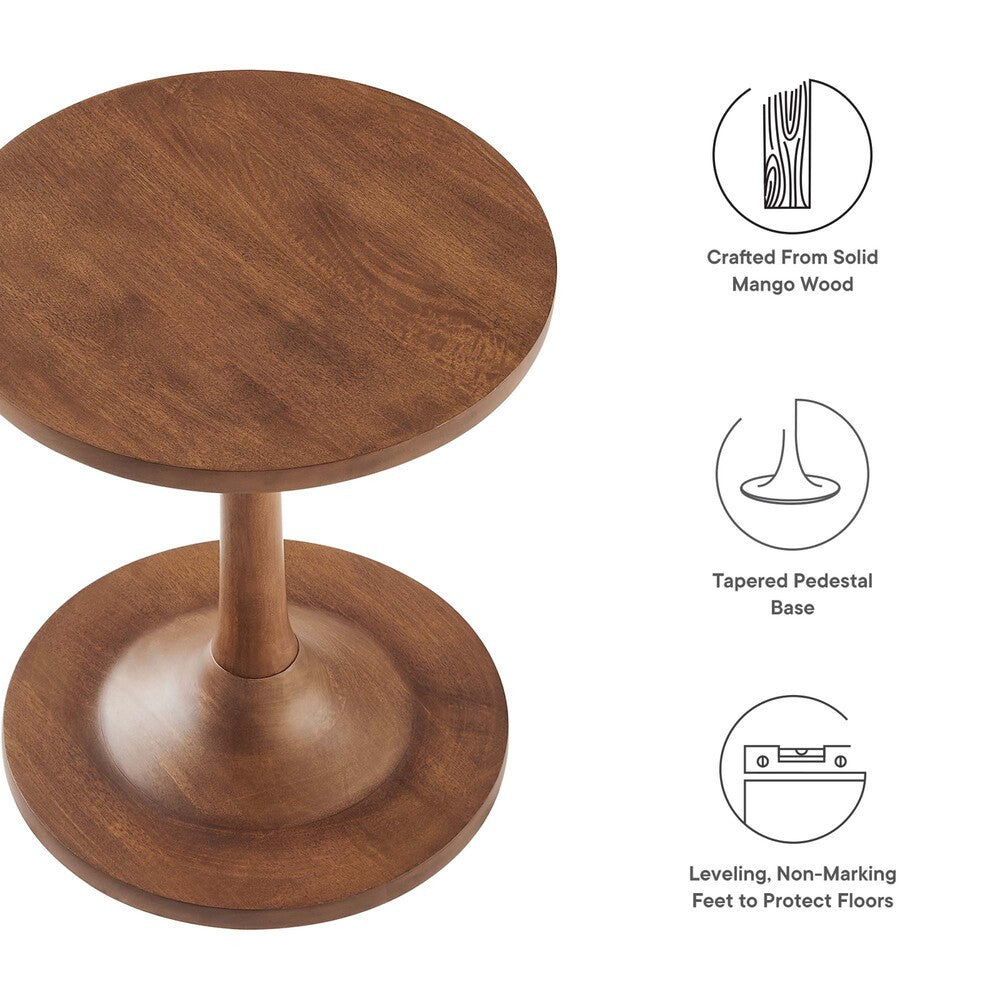 EEI-6573-WAL Lina Round Wood Side Table by Modway