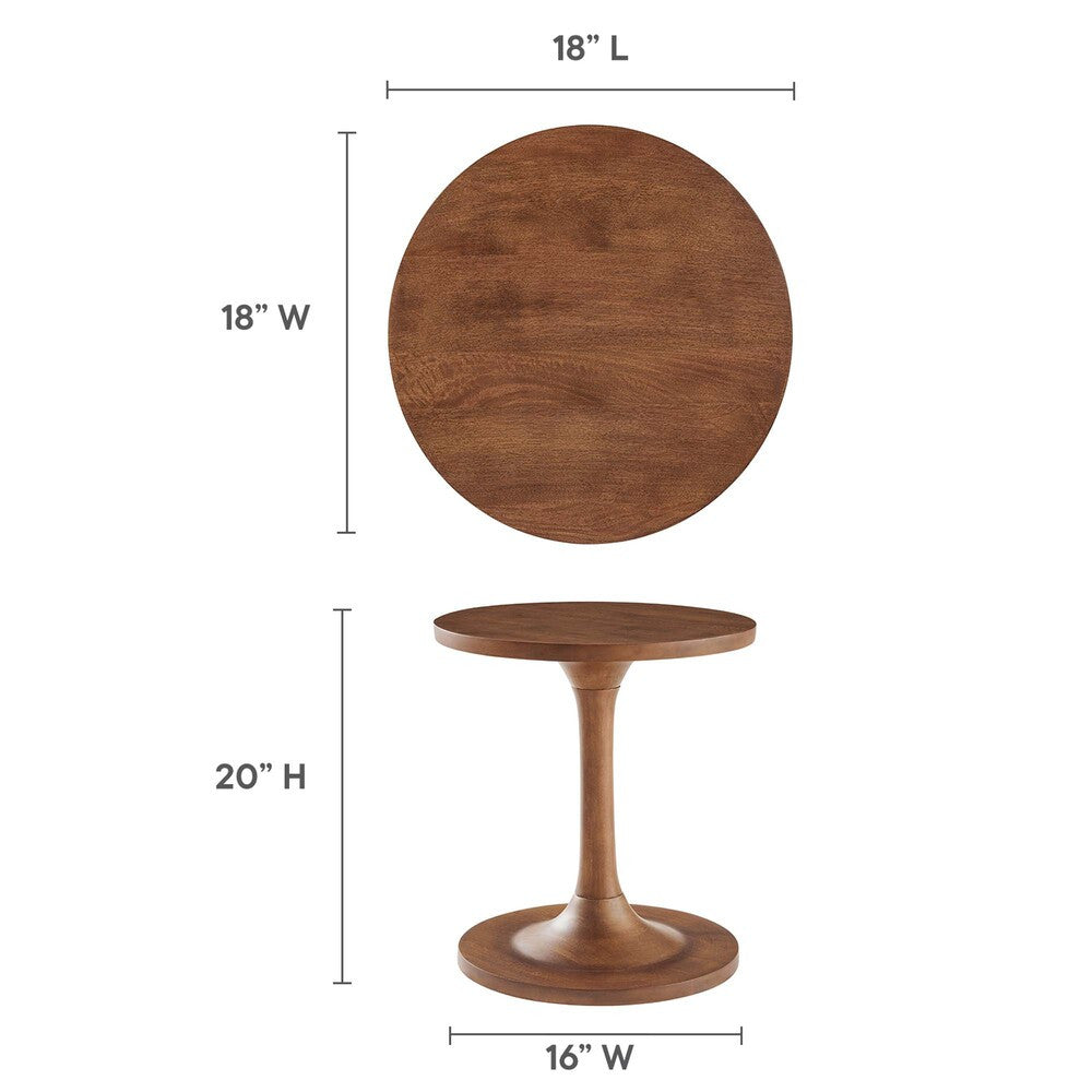 EEI-6573-WAL Lina Round Wood Side Table by Modway