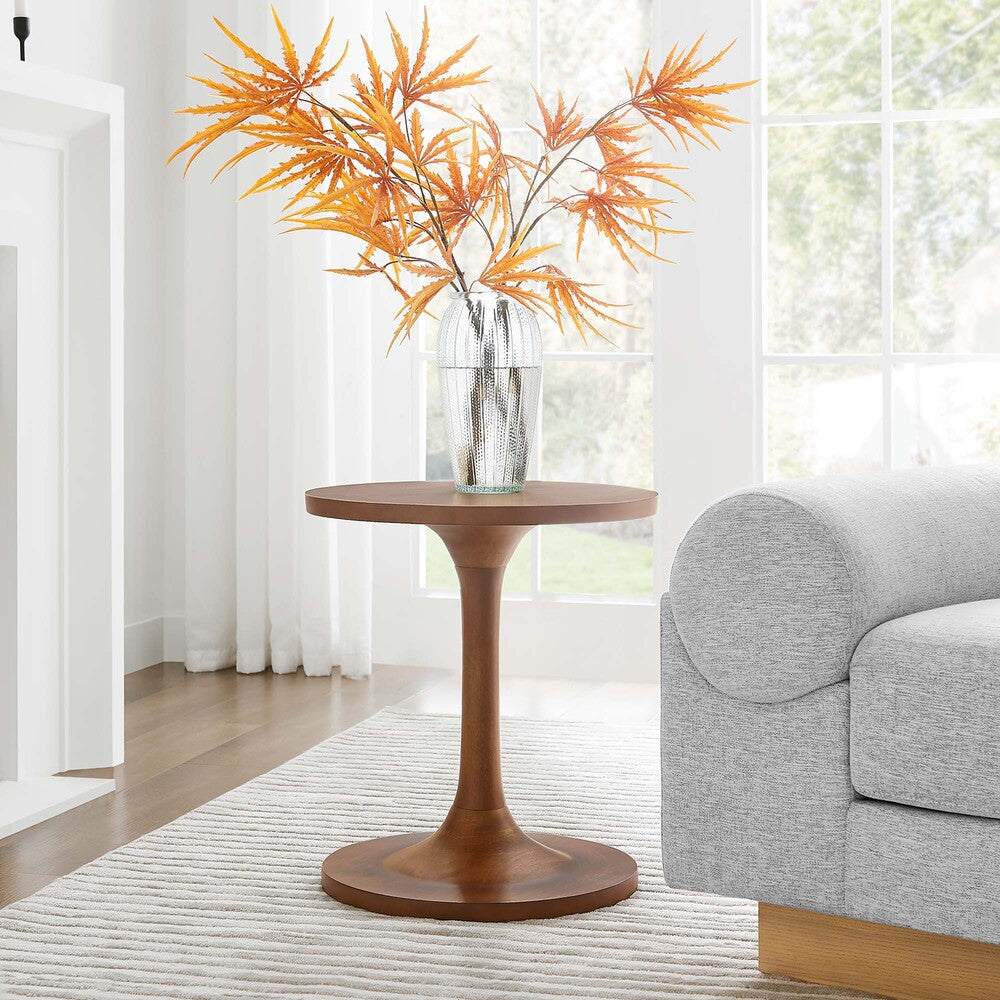 EEI-6573-WAL Lina Round Wood Side Table by Modway