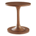 Modway EEI-6573-WAL Lina Round Wood Side Table Walnut