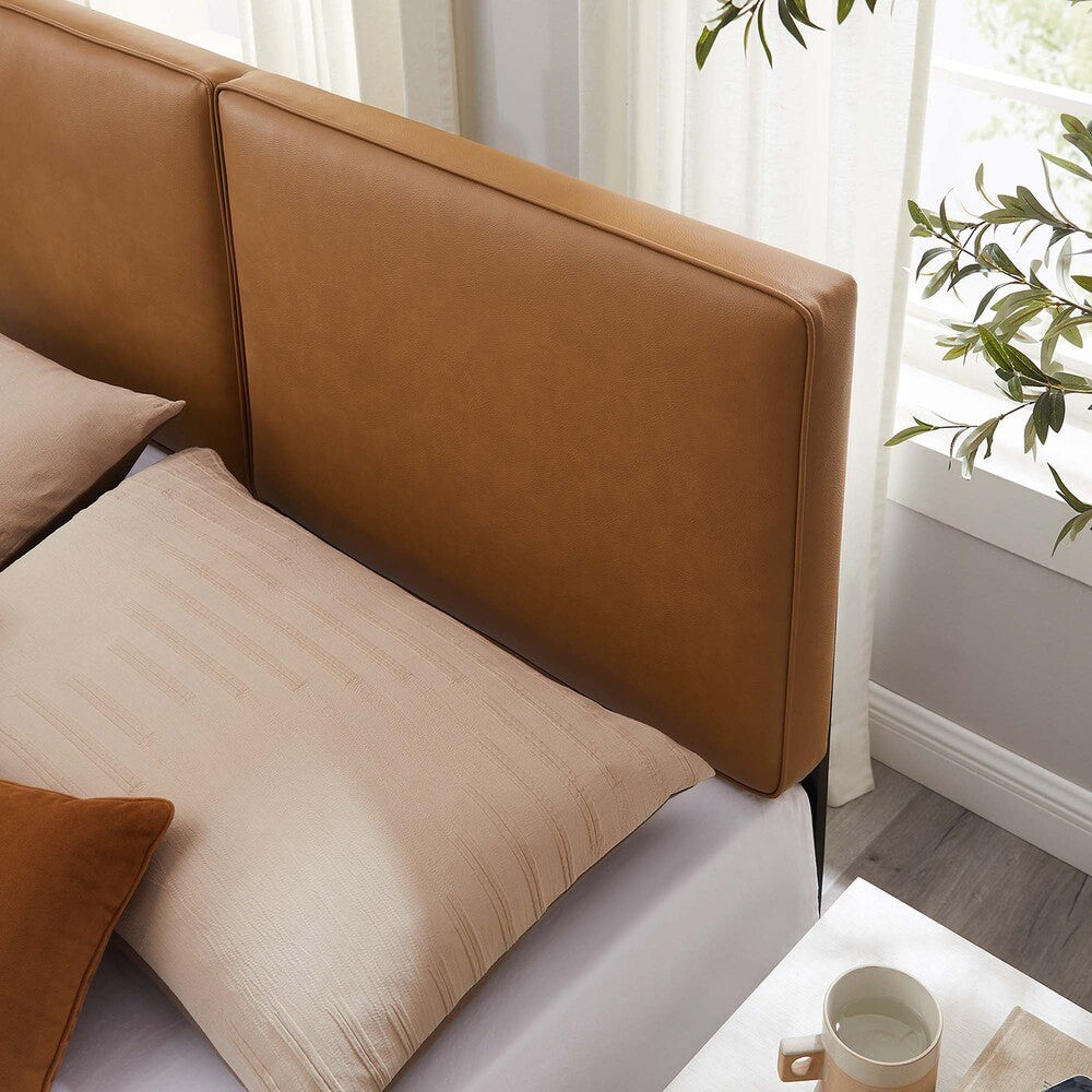 MOD-7146-TAN Lindee Vegan Leather Full Headboard by Modway