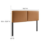 MOD-7150-TAN Lindee Vegan Leather King Headboard by Modway
