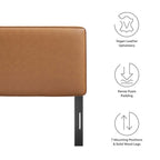 MOD-7148-TAN Lindee Vegan Leather Queen Headboard by Modway