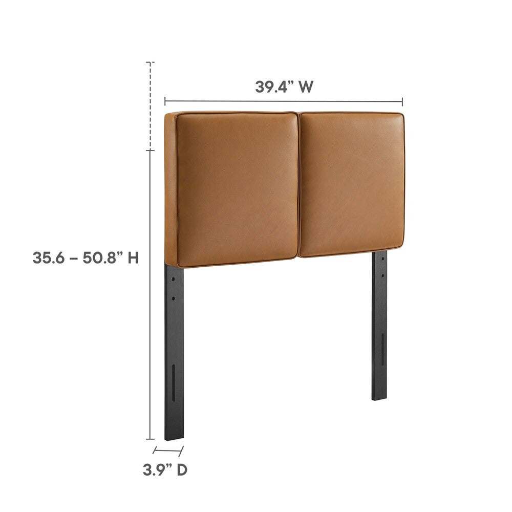 MOD-7144-TAN Lindee Vegan Leather Twin Headboard by Modway