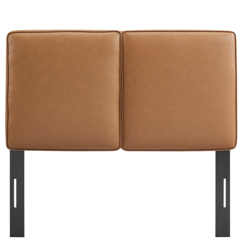 MOD-7144-TAN Lindee Vegan Leather Twin Headboard by Modway