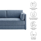 EEI-7012 Linden Upholstered Heathered Chenille Sofa by Modway