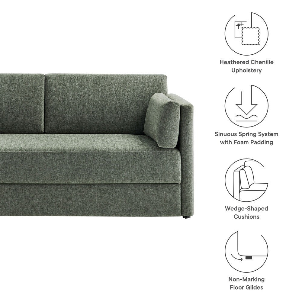 EEI-7012 Linden Upholstered Heathered Chenille Sofa by Modway