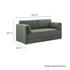 EEI-7012 Linden Upholstered Heathered Chenille Sofa by Modway