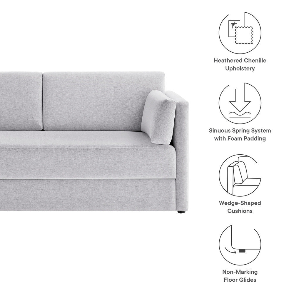 EEI-7012 Linden Upholstered Heathered Chenille Sofa by Modway