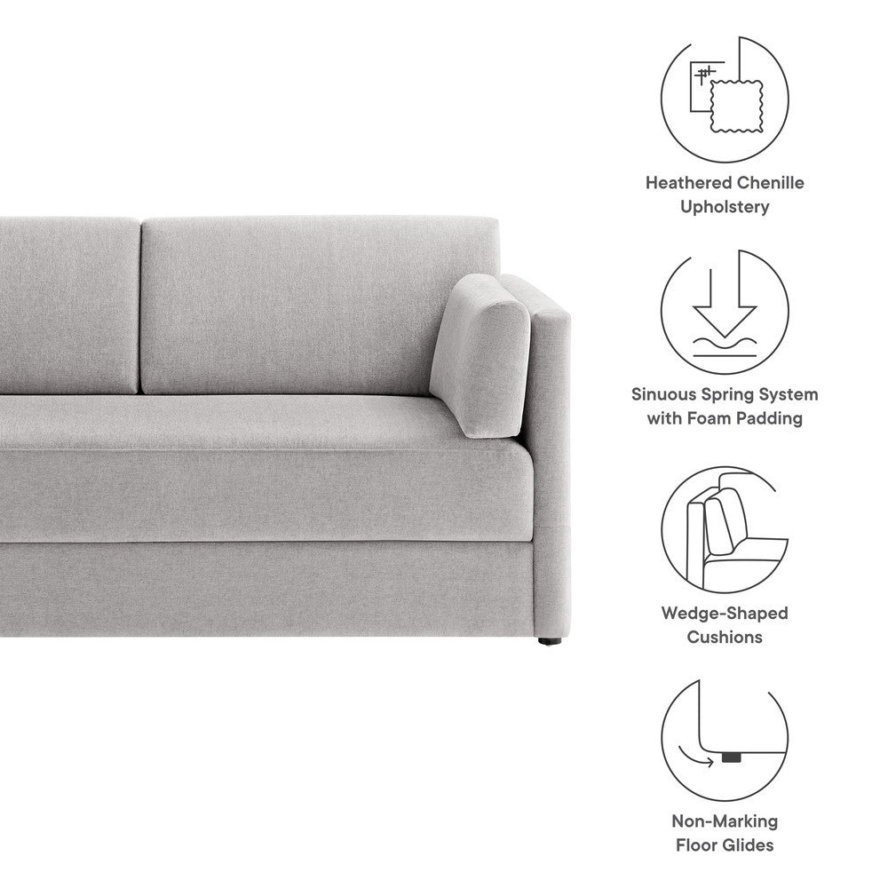 EEI-7012 Linden Upholstered Heathered Chenille Sofa by Modway