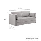 EEI-7012 Linden Upholstered Heathered Chenille Sofa by Modway