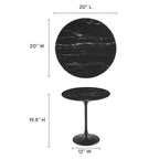 EEI-5690 Lippa 20" Round Faux Marble Side Table by Modway
