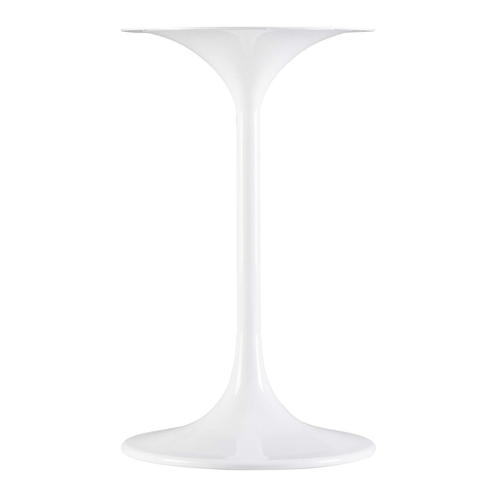 EEI-6745-WHI-TRA Lippa 20" Round Faux Travertine Side Table by Modway