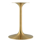 EEI-6746-GLD-TRA Lippa 20" Round Faux Travertine Side Table by Modway