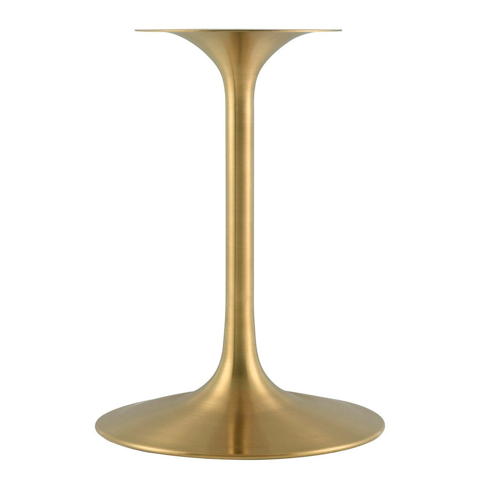 EEI-6746-GLD-TRA Lippa 20" Round Faux Travertine Side Table by Modway