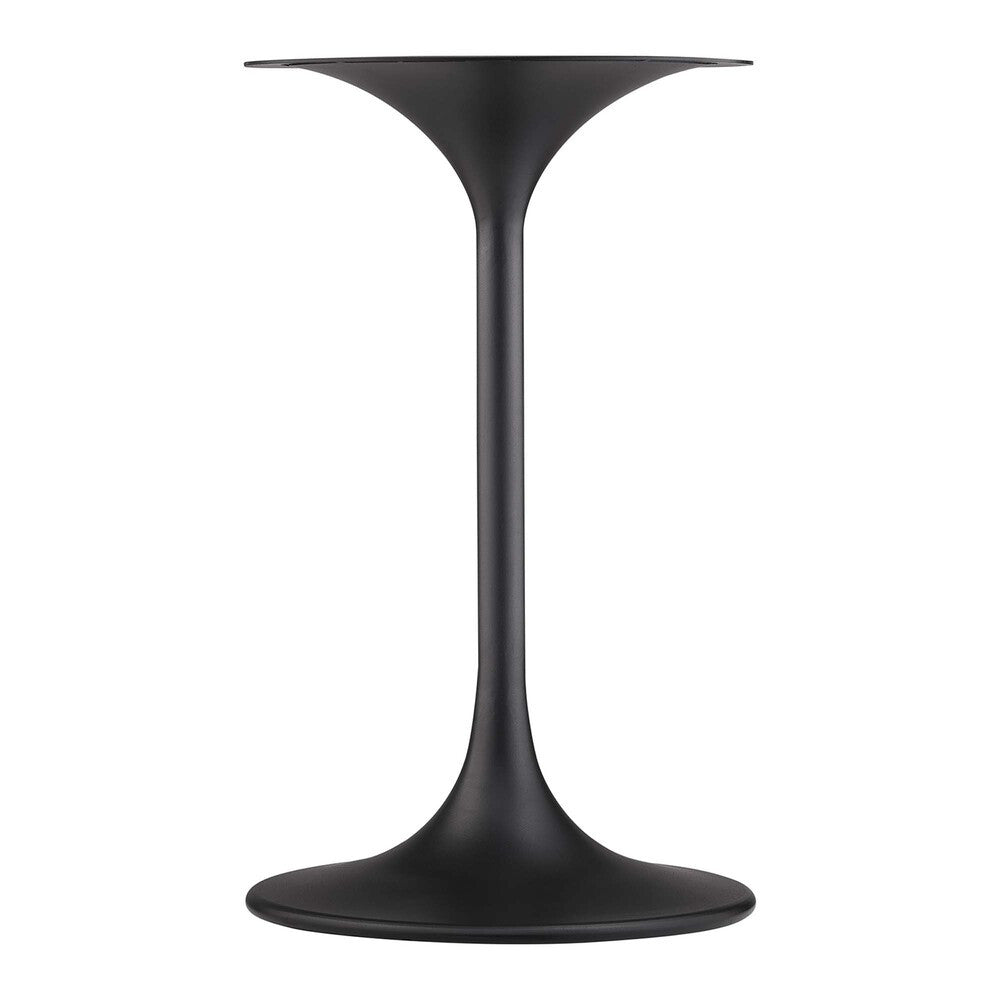 EEI-6747-BLK-TRA Lippa 20" Round Faux Travertine Side Table by Modway