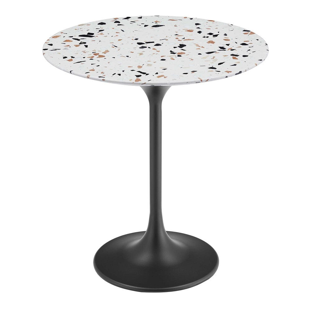 EEI-5692-BLK-TER Lippa 20" Round Terrazzo Side Table by Modway