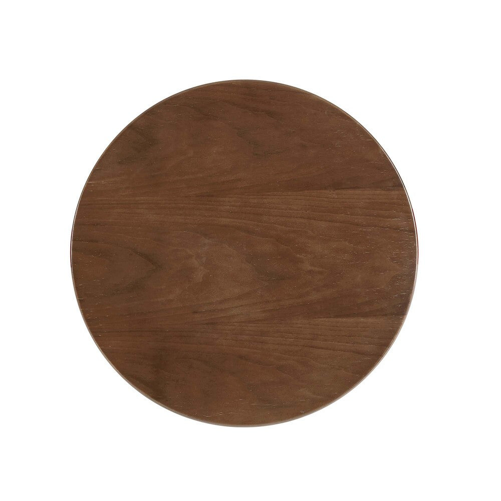 EEI-5679-WHI-WAL Lippa 20" Round Wood Side Table by Modway