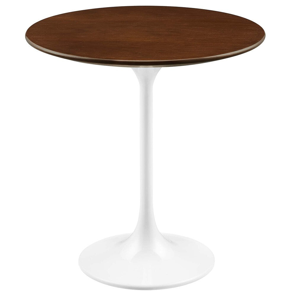 EEI-5679-WHI-WAL Lippa 20" Round Wood Side Table by Modway