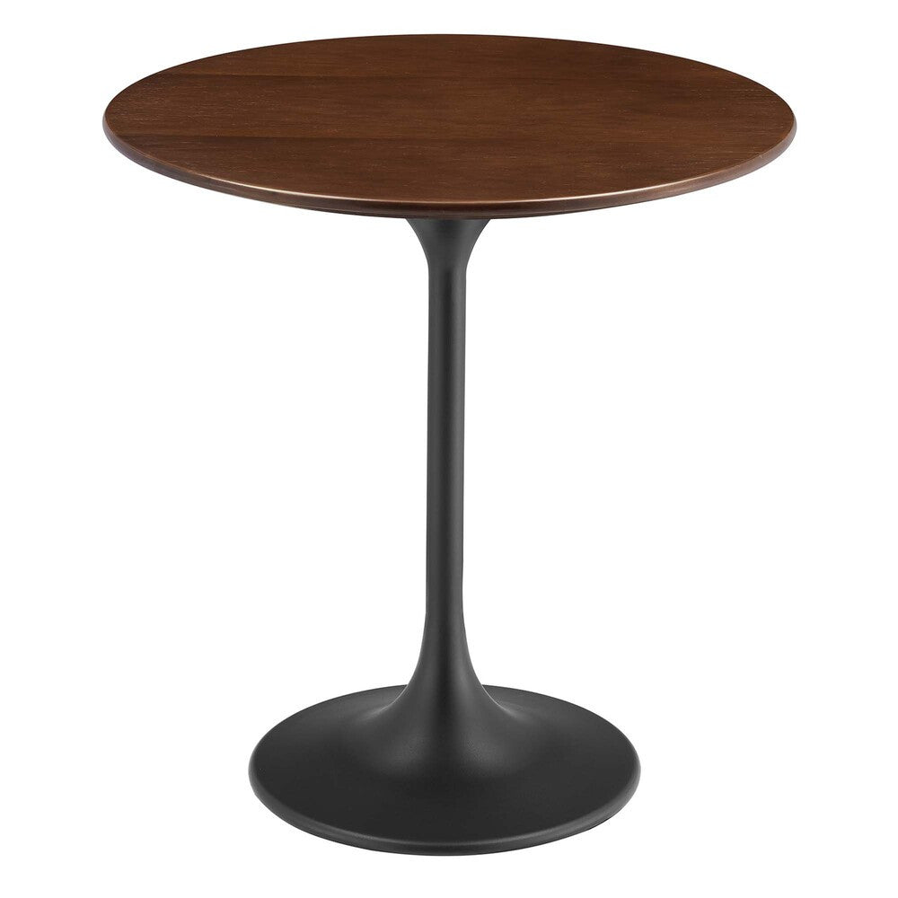 EEI-5689-BLK-WAL Lippa 20" Round Wood Side Table by Modway