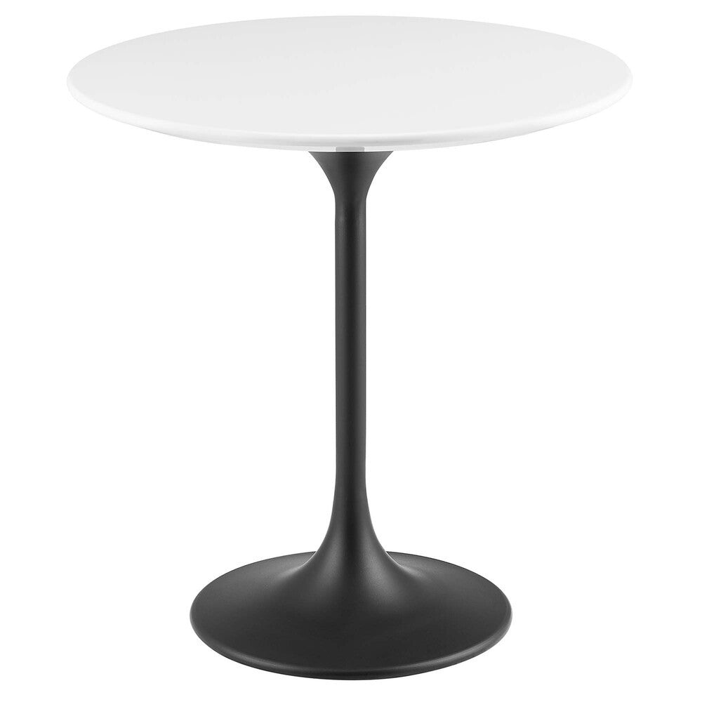 EEI-5688-BLK-WHI Lippa 20" Round Wood Side Table by Modway