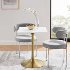 EEI-3210-GLD-WHI Lippa 24" Square Wood Dining Table by Modway