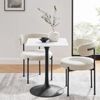 EEI-3512-BLK-WHI Lippa 24" Square Wood Dining Table by Modway