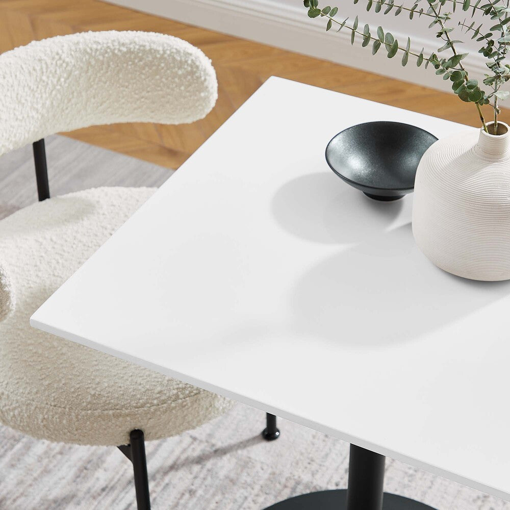 EEI-3512-BLK-WHI Lippa 24" Square Wood Dining Table by Modway