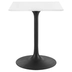 EEI-3512-BLK-WHI Lippa 24" Square Wood Dining Table by Modway