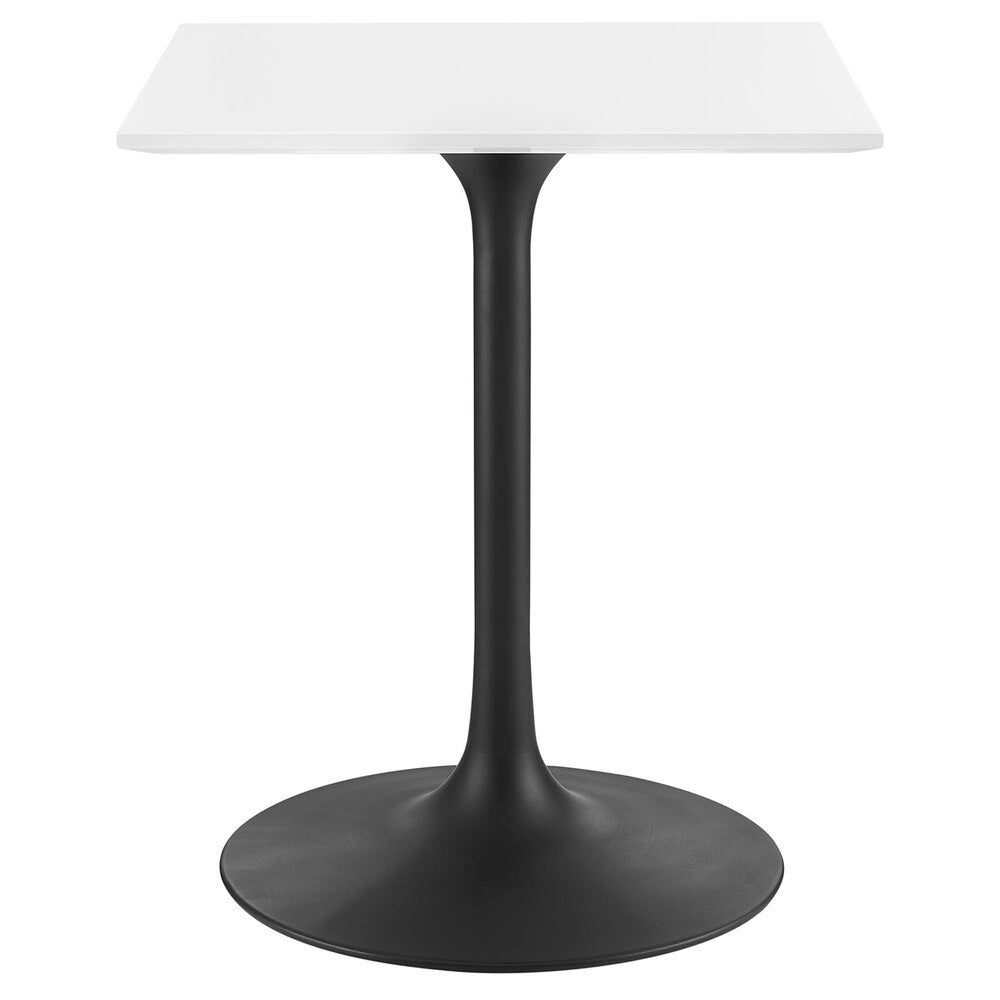 EEI-3512-BLK-WHI Lippa 24" Square Wood Dining Table by Modway