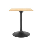 Modway EEI-4864-BLK-NAT Lippa 24" Square Wood Dining Table Black Natural
