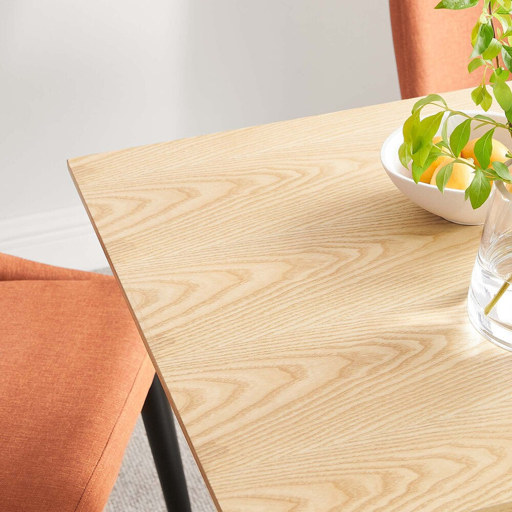 EEI-5162-WHI-NAT Lippa 24" Square Wood Dining Table by Modway