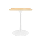 EEI-5162-WHI-NAT Lippa 24" Square Wood Dining Table by Modway