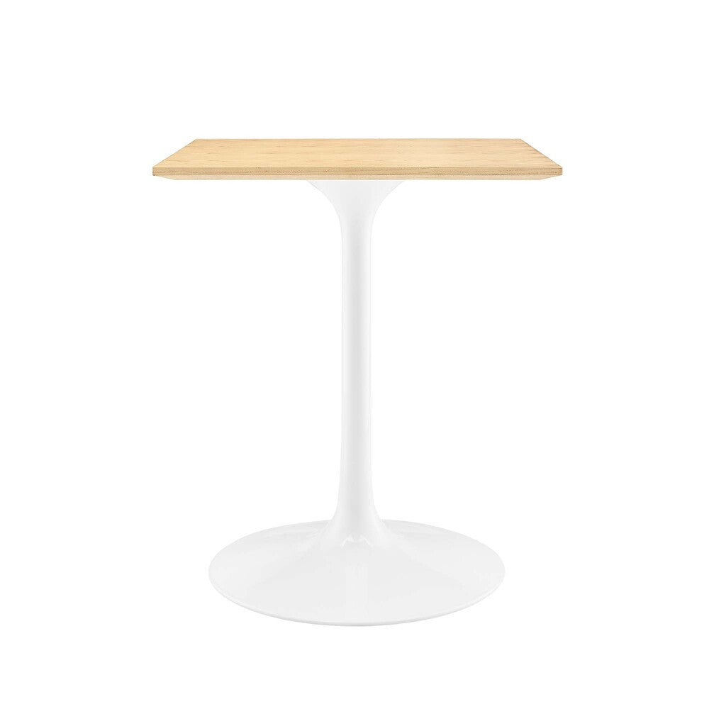 EEI-5162-WHI-NAT Lippa 24" Square Wood Dining Table by Modway