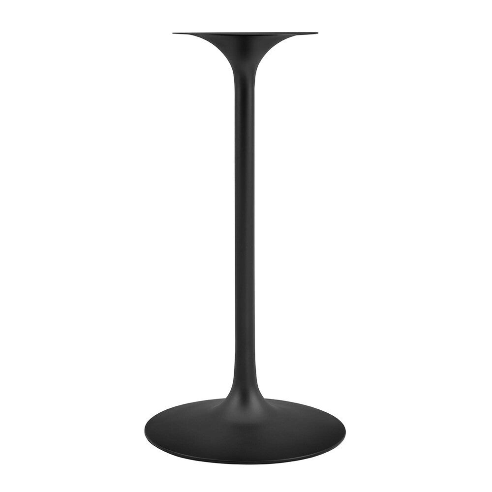 EEI-4892-BLK-BLK Lippa 28" Round Faux Marble Bar Table by Modway
