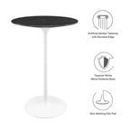EEI-5203-WHI-BLK Lippa 28" Round Faux Marble Bar Table by Modway
