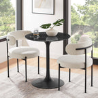 EEI-4867-BLK-BLK Lippa 28" Round Faux Marble Dining Table by Modway