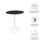 EEI-5167-WHI-BLK Lippa 28" Round Faux Marble Dining Table by Modway