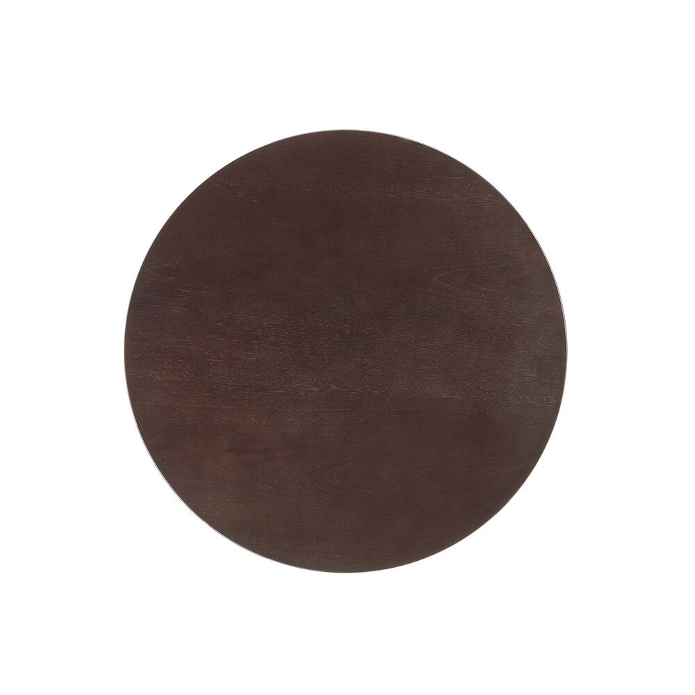 EEI-5529-GLD-CHE Lippa 28" Round Cherry Walnut Wood Bar Table by Modway