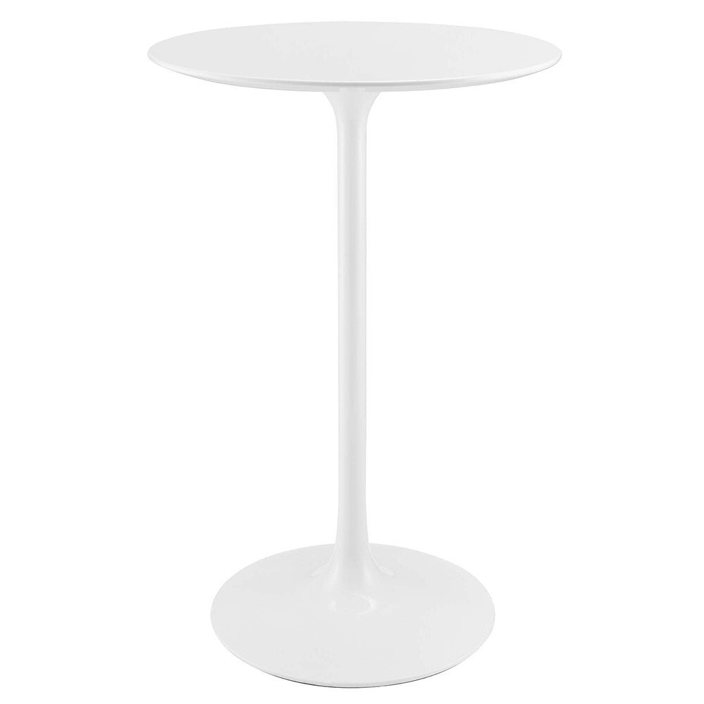 EEI-1825-WHI Lippa 28" Round Wood Bar Table by Modway