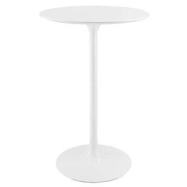 Modway EEI-1825-WHI Lippa 28" Round Wood Bar Table White