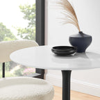EEI-3510-BLK-WHI Lippa 28" Round Wood Dining Table by Modway