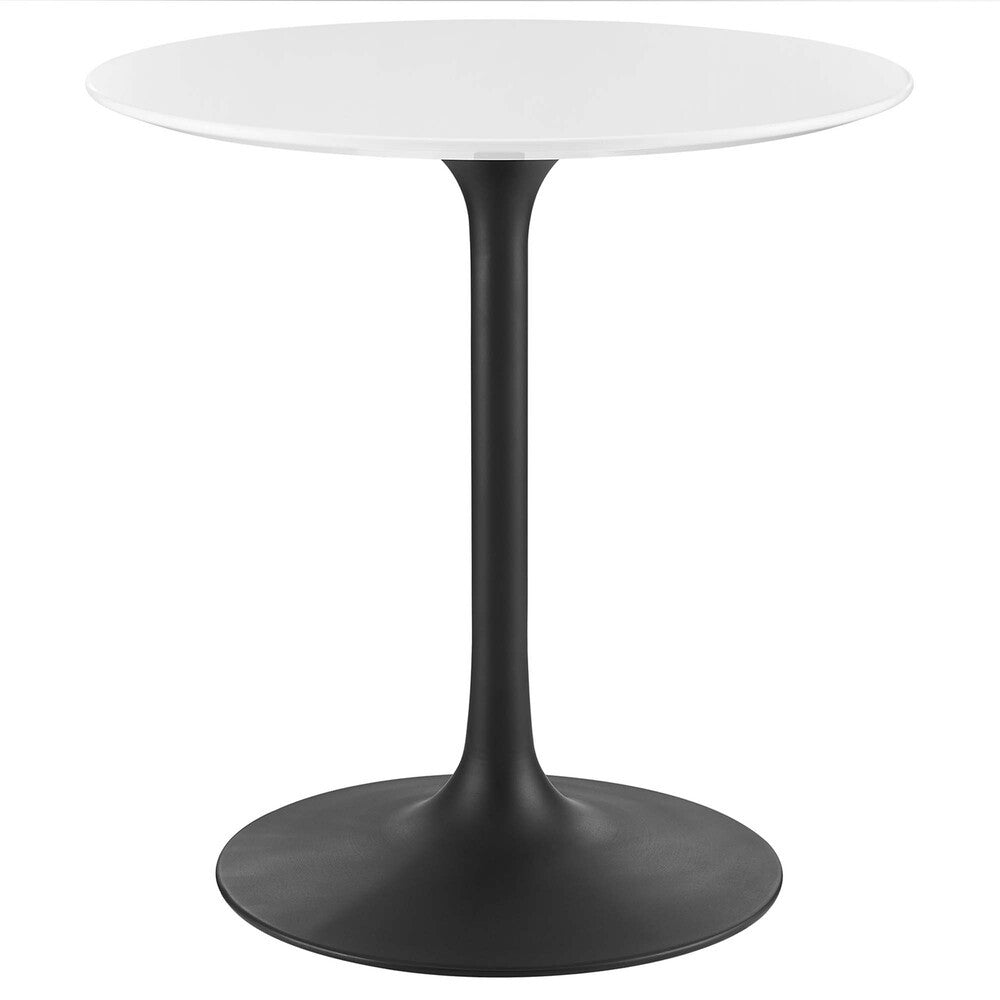 EEI-3510-BLK-WHI Lippa 28" Round Wood Dining Table by Modway