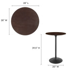 EEI-4890-BLK-CHE Lippa 28" Round Wood Bar Table by Modway