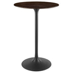 EEI-4890-BLK-CHE Lippa 28" Round Wood Bar Table by Modway