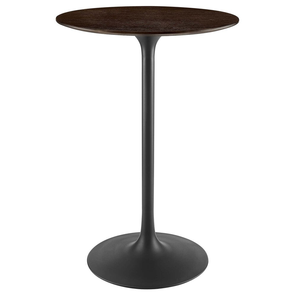EEI-4890-BLK-CHE Lippa 28" Round Wood Bar Table by Modway